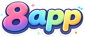 8 app বাংলাদেশের গোলাপি নীল লোগো